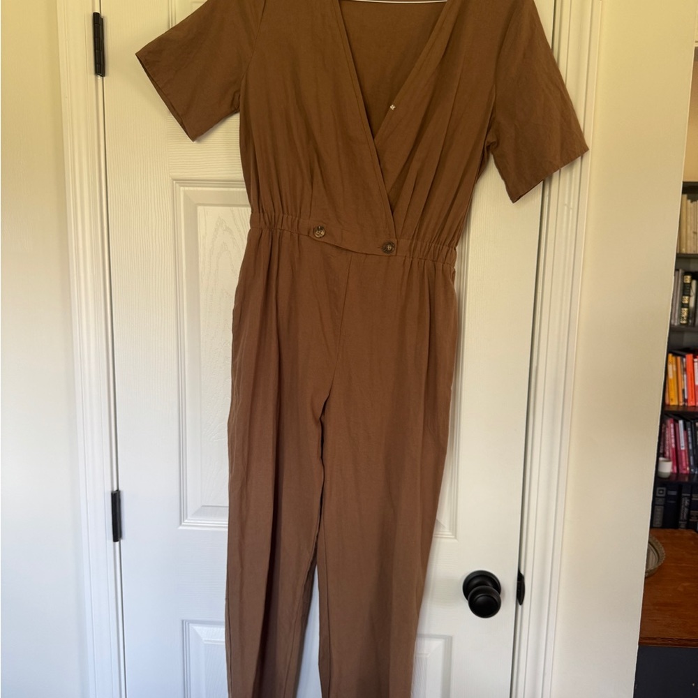 Sienna Sky Tan Jumpsuit